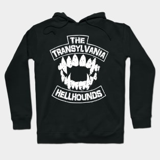 The Transylvania Hellhounds Teeth Logo in White Hoodie